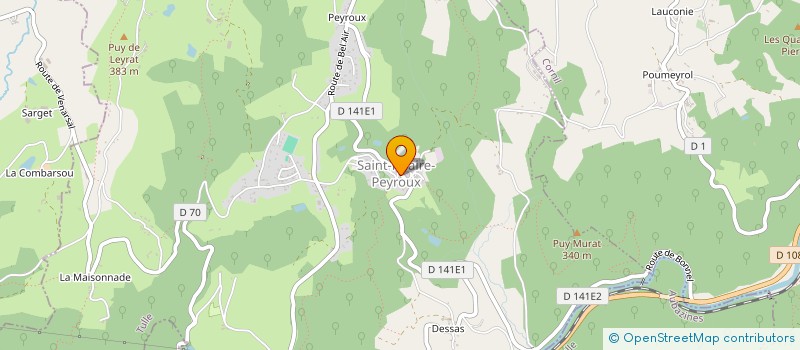 localisation de l'entreprise ASSOCIATION LOCALE ADMR DE SAINT HILAIRE PEYROUX  SAINT-HILAIRE-PEYROUX