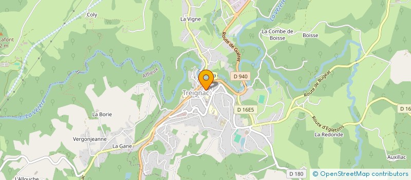 localisation de l'entreprise ASSOCIATION LOCALE ADMR DE TREIGNAC  TREIGNAC