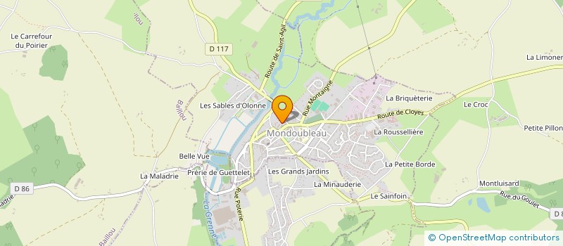 localisation de l'entreprise ASSOCIATION LOCALE ADMR PERCHE VENDOMOIS  MONDOUBLEAU