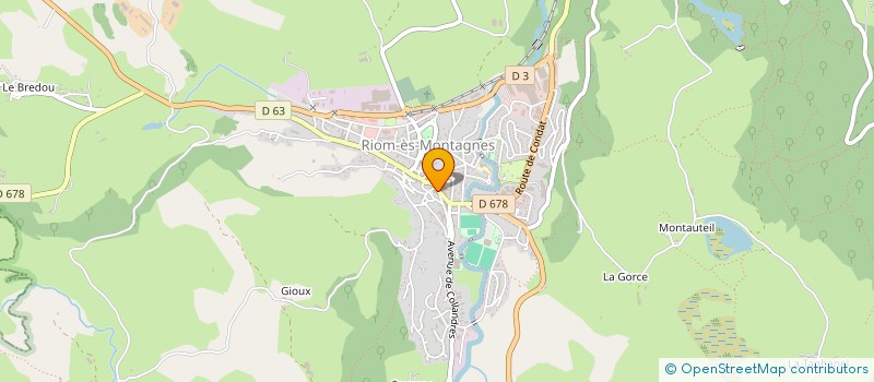 localisation de l'entreprise ASSOCIATION LOCALE ADMR SOINS DOMICILE PAYS GENTIANE à RIOM-ES-MONTAGNES