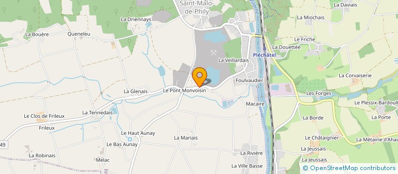 localisation de l'entreprise ASSOCIATION LOCALE DE L'UNION NATIONALE DES COMBATTANTS DE SAINT MALO PHILY  SAINT-MALO-DE-PHILY