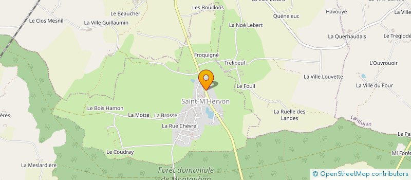 localisation de l'entreprise ASSOCIATION LOCALE DE L'UNION NATIONALE DES COMBATTANTS DE ST M'HERVON  MONTAUBAN-DE-BRETAGNE