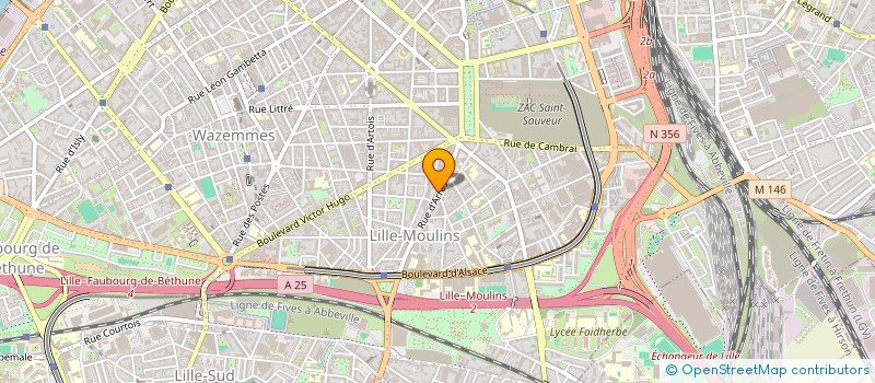localisation de l'entreprise ASSOCIATION LOCALE DE LA CONSOMMATION DU LOGEMENT ET CADRE DE VIE DE LILLE à LILLE