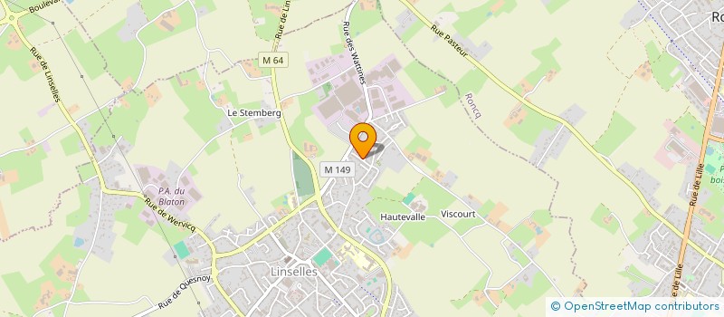 localisation de l'entreprise ASSOCIATION LOCALE DE LA CONSOMMATION DU LOGEMENT ET DU CADRE DE VIE DE LINSELLES  LINSELLES