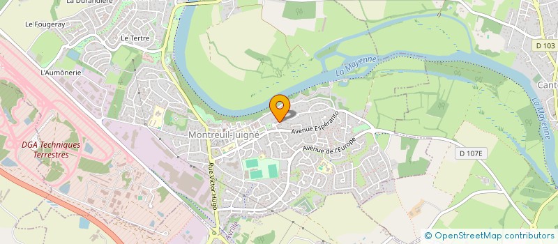 localisation de l'entreprise ASSOCIATION LOCALE DE MONTREUIL-JUIGNE C.S.C.V.  MONTREUIL-JUIGNE