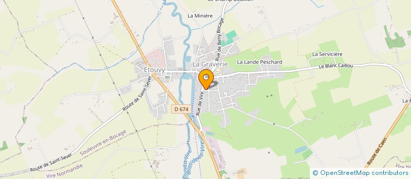 localisation de l'entreprise ASSOCIATION LOCALE DES ANCIENS COMBATTANTS D'INDOCHINE, DES T.O.E, ET D'AFFRIQUE DU NORD DE LA GRAVERIE  SOULEUVRE EN BOCAGE