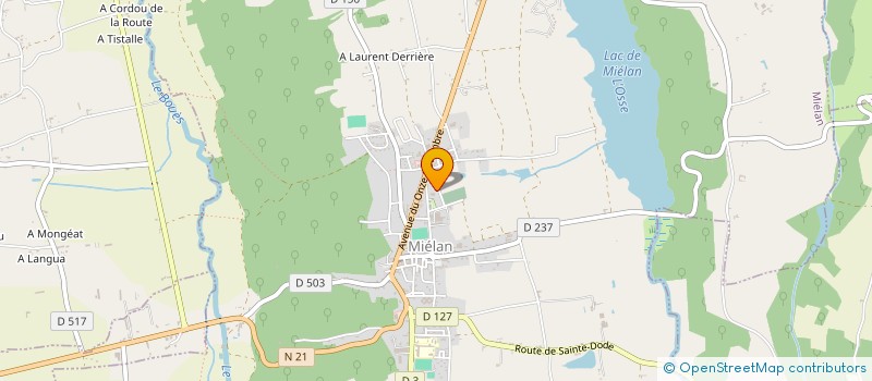 localisation de l'entreprise ASSOCIATION LOCALE DES JEUNESSES MUSICALES DE FRANCE DE MIELAN  MIELAN