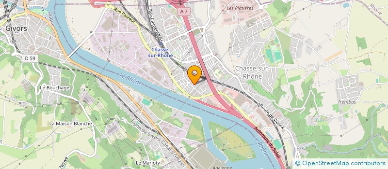 localisation de l'entreprise ASSOCIATION LOCALE FRANCO-ITALIENNE 'DOLCE VITA'  CHASSE-SUR-RHONE