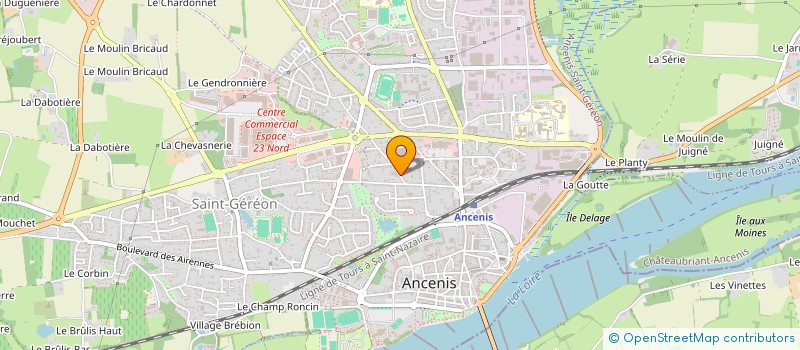 localisation de l'entreprise ASSOCIATION LOCALE POUR LE CULTE DES TEMOINS DE JEHOVAH D'ANCENIS  ANCENIS-SAINT-GEREON