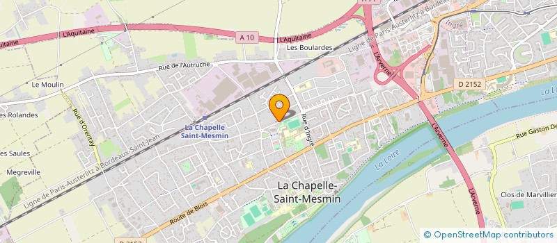localisation de l'entreprise ASSOCIATION LOCALE POUR LE CULTE DES TEMOINS DE JEHOVAH D'ORLEANS OUEST à LA CHAPELLE-SAINT-MESMIN
