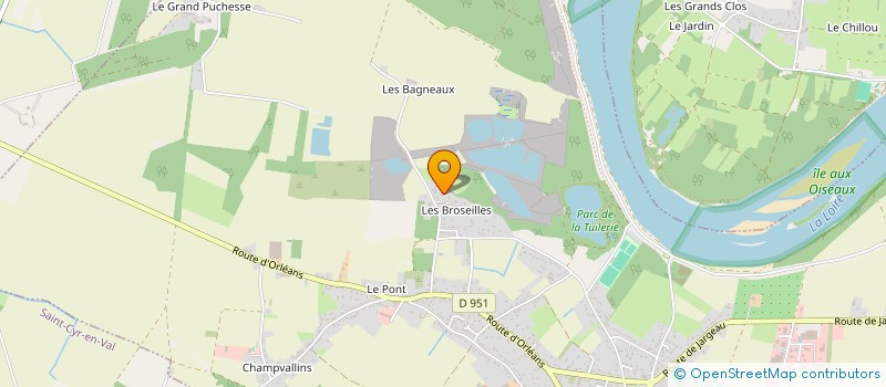 localisation de l'entreprise ASSOCIATION LOCALE POUR LE CULTE DES TEMOINS DE JEHOVAH D'ORLEANS-SUD à SANDILLON