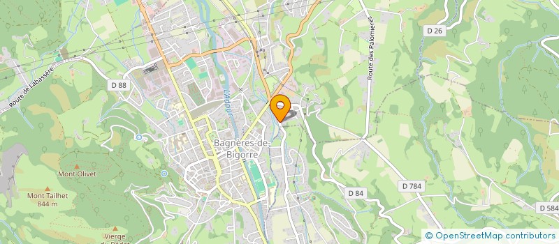 localisation de l'entreprise ASSOCIATION LOCALE POUR LE CULTE DES TEMOINS DE JEHOVAH DE BAGNERES DE BIGORRE  BAGNERES-DE-BIGORRE