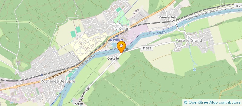 localisation de l'entreprise ASSOCIATION LOCALE POUR LE CULTE DES TEMOINS DE JEHOVAH DE BESANCON NORD ET EST  CHALEZE