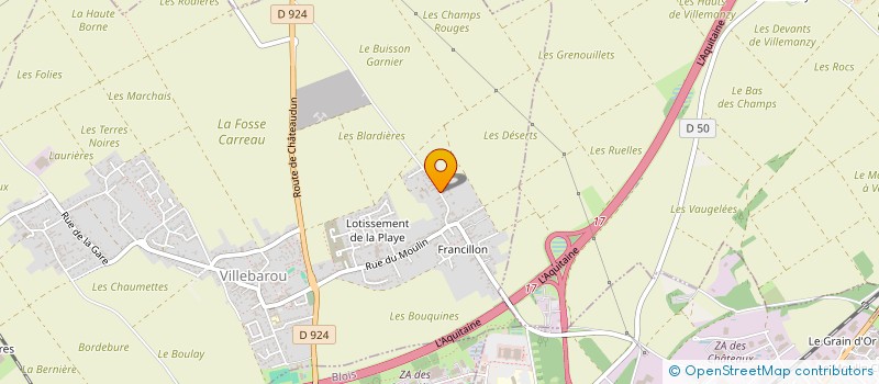 localisation de l'entreprise ASSOCIATION LOCALE POUR LE CULTE DES TEMOINS DE JEHOVAH DE BLOIS  VILLEBAROU