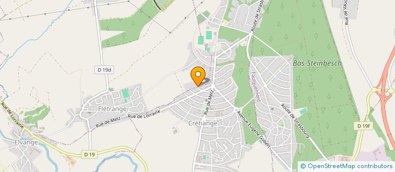 localisation de l'entreprise ASSOCIATION LOCALE POUR LE CULTE DES TEMOINS DE JEHOVAH DE CREHANGE  CREHANGE