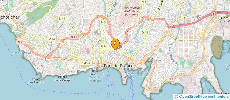 localisation de l'entreprise ASSOCIATION LOCALE POUR LE CULTE DES TEMOINS DE JEHOVAH DE FORT DE FRANCE PAPIN DUPOND  FORT-DE-FRANCE