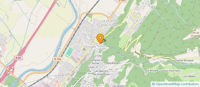 localisation de l'entreprise ASSOCIATION LOCALE POUR LE CULTE DES TEMOINS DE JEHOVAH DE FROGES  SAINT-ISMIER