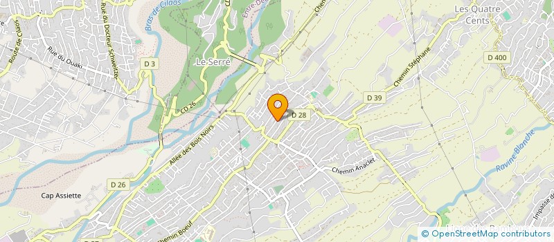 localisation de l'entreprise ASSOCIATION LOCALE POUR LE CULTE DES TEMOINS DE JEHOVAH DE LA RAVINE DES CABRIS à SAINT-PIERRE