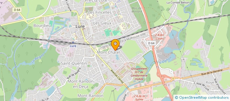 localisation de l'entreprise ASSOCIATION LOCALE POUR LE CULTE DES TEMOINS DE JEHOVAH DE LURE  LURE