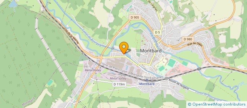 localisation de l'entreprise ASSOCIATION LOCALE POUR LE CULTE DES TEMOINS DE JEHOVAH DE MONTBARD  MONTBARD