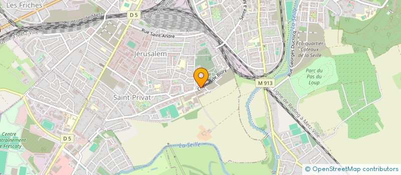 localisation de l'entreprise ASSOCIATION LOCALE POUR LE CULTE DES TEMOINS DE JEHOVAH DE MONTIGNY LES METZ  MONTIGNY-LES-METZ