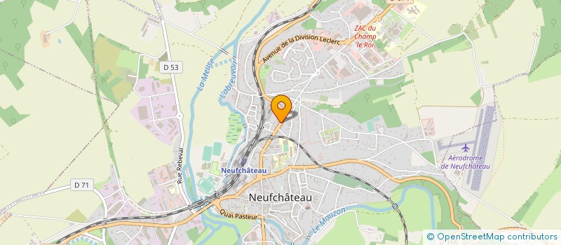 localisation de l'entreprise ASSOCIATION LOCALE POUR LE CULTE DES TEMOINS DE JEHOVAH DE NEUFCHATEAU  NEUFCHATEAU