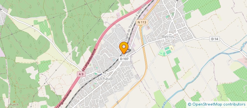 localisation de l'entreprise ASSOCIATION LOCALE POUR LE CULTE DES TEMOINS DE JEHOVAH DE NIMES CENTRE  UCHAUD