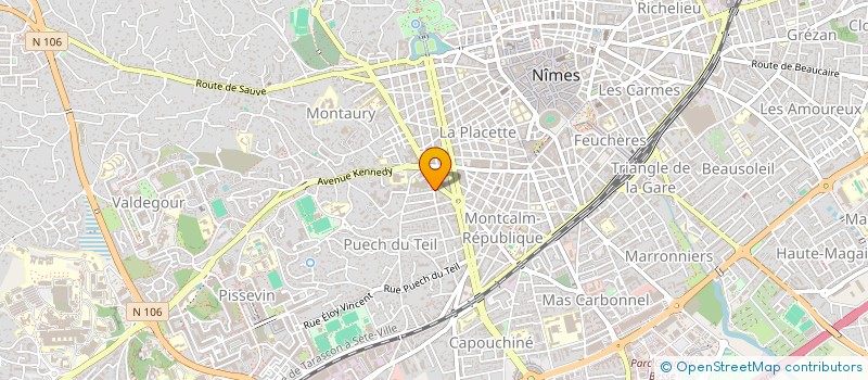 localisation de l'entreprise ASSOCIATION LOCALE POUR LE CULTE DES TEMOINS DE JEHOVAH DE NIMES NORD  NIMES