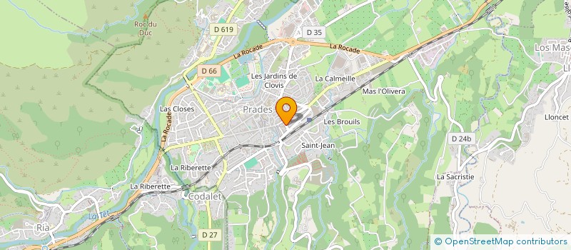 localisation de l'entreprise ASSOCIATION LOCALE POUR LE CULTE DES TEMOINS DE JEHOVAH DE PRADES  PRADES