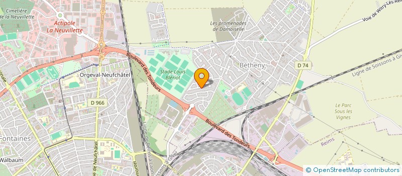 localisation de l'entreprise ASSOCIATION LOCALE POUR LE CULTE DES TEMOINS DE JEHOVAH DE REIMS EST  BETHENY