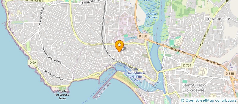 localisation de l'entreprise ASSOCIATION LOCALE POUR LE CULTE DES TEMOINS DE JEHOVAH DE SAINT GILLES CROIX DE VIE  SAINT-GILLES-CROIX-DE-VIE