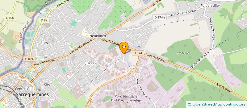 localisation de l'entreprise ASSOCIATION LOCALE POUR LE CULTE DES TEMOINS DE JEHOVAH DE SARREGUEMINES  SARREGUEMINES