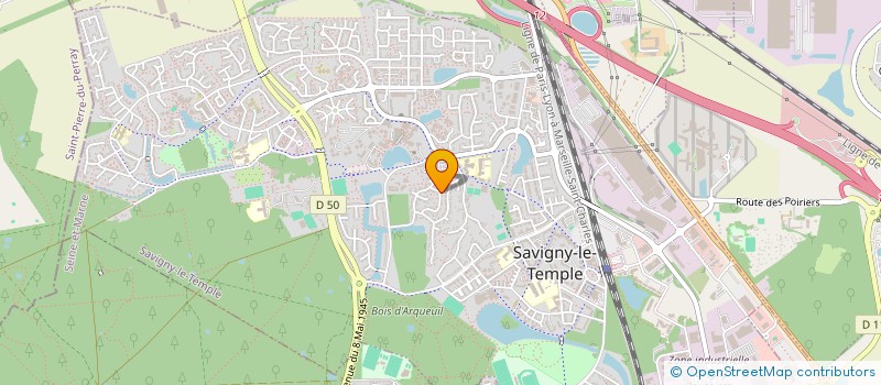 localisation de l'entreprise ASSOCIATION LOCALE POUR LE CULTE DES TEMOINS DE JEHOVAH DE SENART  SAVIGNY-LE-TEMPLE