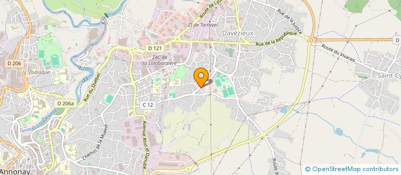 localisation de l'entreprise ASSOCIATION LOCALE POUR LE CULTE DES TEMOINSDE JEHOVAH D ANNONAY  DAVEZIEUX