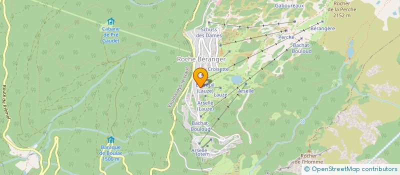 localisation de l'entreprise ASSOCIATION LOCALE POUR LE DEVELOPPEMENT DE LA PRATIQUE DU SKI ET DU TOURISME EN MONTAGNE SUR LA STATION DE CHAMROUSSE  CHAMROUSSE