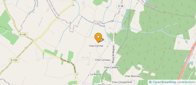 localisation de l'entreprise ASSOCIATION LOISIRS CHARENTAIS à CHANTILLAC