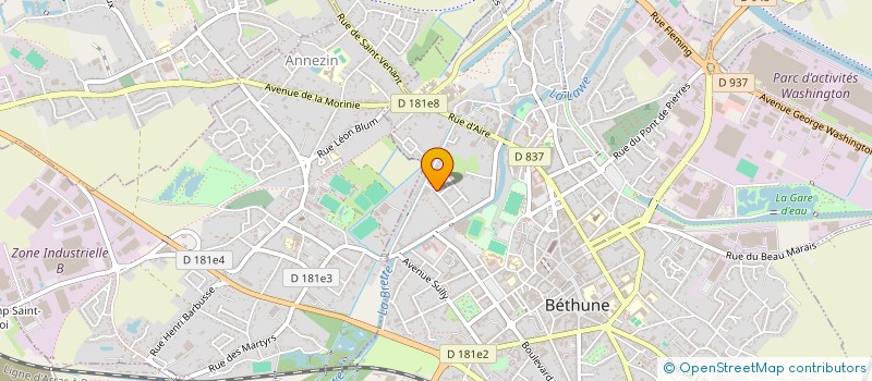 localisation de l'entreprise ASSOCIATION LOISIRS CULTURE ET DETENTE ALCD à BETHUNE