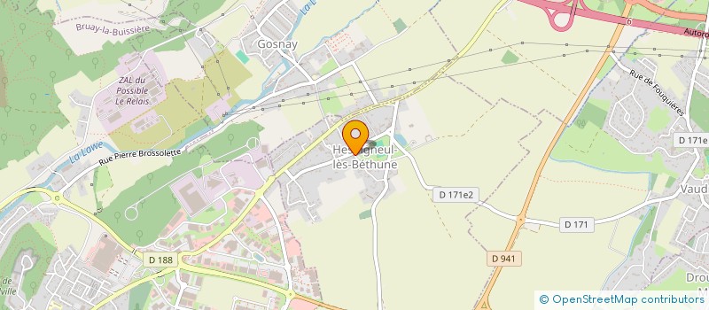 localisation de l'entreprise ASSOCIATION LOISIRS EDUCATION CULTURE  HESDIGNEUL-LES-BETHUNE