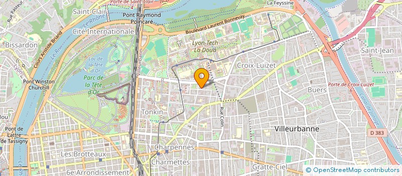 localisation de l'entreprise ASSOCIATION LOISIRS ET CULTURE  VILLEURBANNE