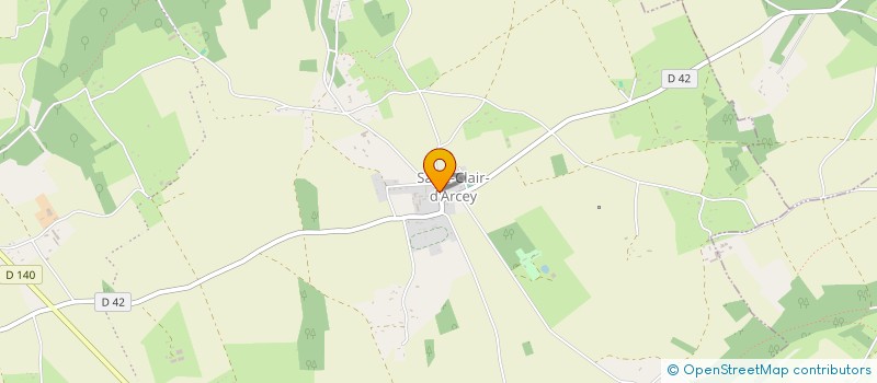localisation de l'entreprise ASSOCIATION LOISIRS ET CULTURE DE SAINT CLAIR D'ARCEY  TREIS-SANTS-EN-OUCHE