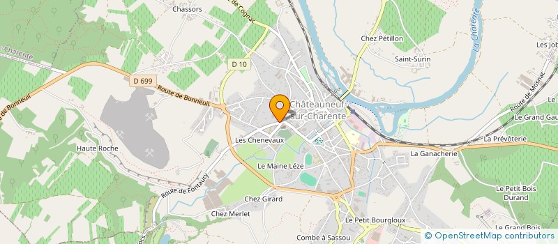 localisation de l'entreprise ASSOCIATION LOISIRS ET VACANCES à CHATEAUNEUF-SUR-CHARENTE