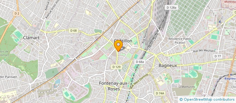 localisation de l'entreprise ASSOCIATION  LOISIRS ET VOYAGES  CHATILLON
