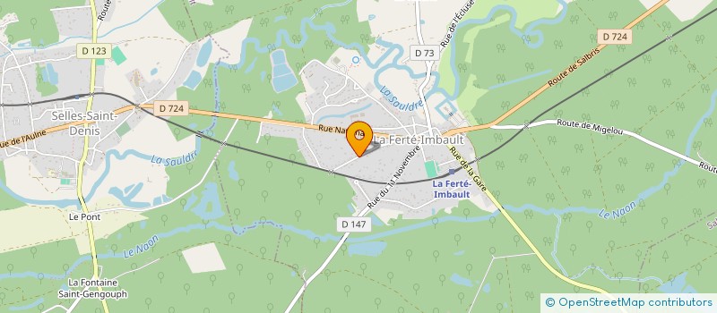 localisation de l'entreprise ASSOCIATION LOISIRS, PARTAGE ET SOLIDARITE  LA FERTE-IMBAULT