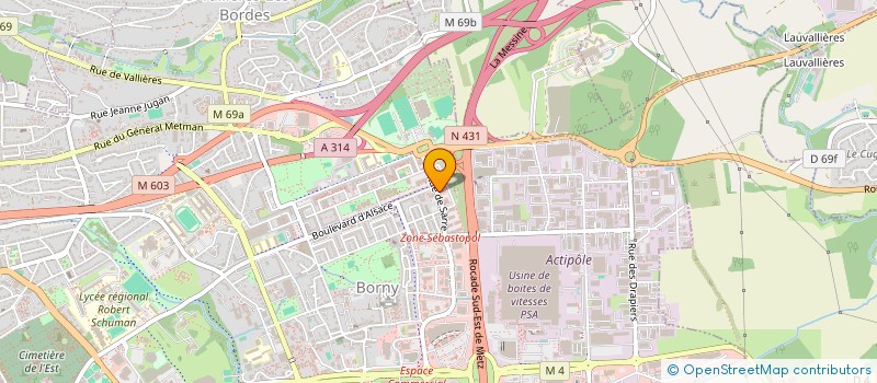 localisation de l'entreprise ASSOCIATION LOMOVTZEFF PAVEAU VELER  METZ