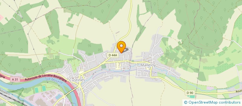 localisation de l'entreprise ASSOCIATION LORRAINE MASSAGE BEBE  CUSTINES