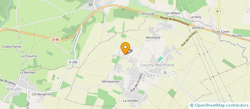 localisation de l'entreprise ASSOCIATION LOUCHY MONTFAND PATRIMOINE  LOUCHY-MONTFAND