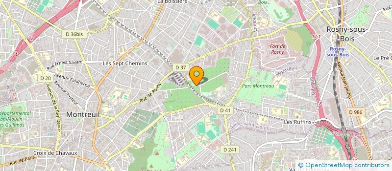 localisation de l'entreprise ASSOCIATION LOUIS BRION DES GENS DU VOYAGE DE FRANCE à MONTREUIL
