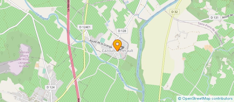 localisation de l'entreprise ASSOCIATION 'LOUS PITCHOUNES' (ASSOCIATION DES PARENTS D'ELEVES DE L'ECOLE COMMUNALE MARIE ROUANET DE CAZOULS D'HERAULT)  CAZOULS-D'HERAULT