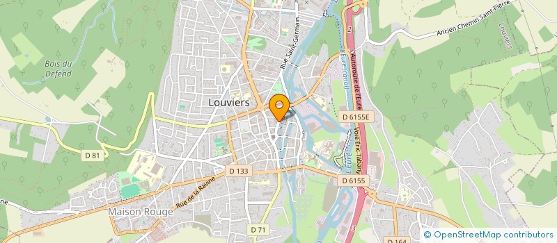 localisation de l'entreprise ASSOCIATION LOUVIERS POUR LA PROMOTION DE L'ACCESSIBILITE DES SOINS ET DE LA SANTE à LOUVIERS