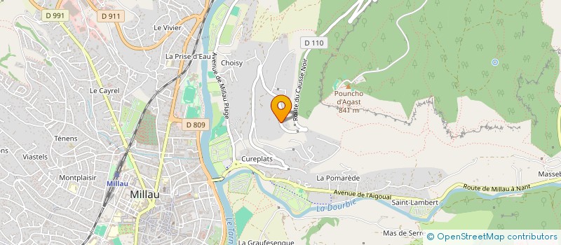 localisation de l'entreprise ASSOCIATION LUCIO à MILLAU